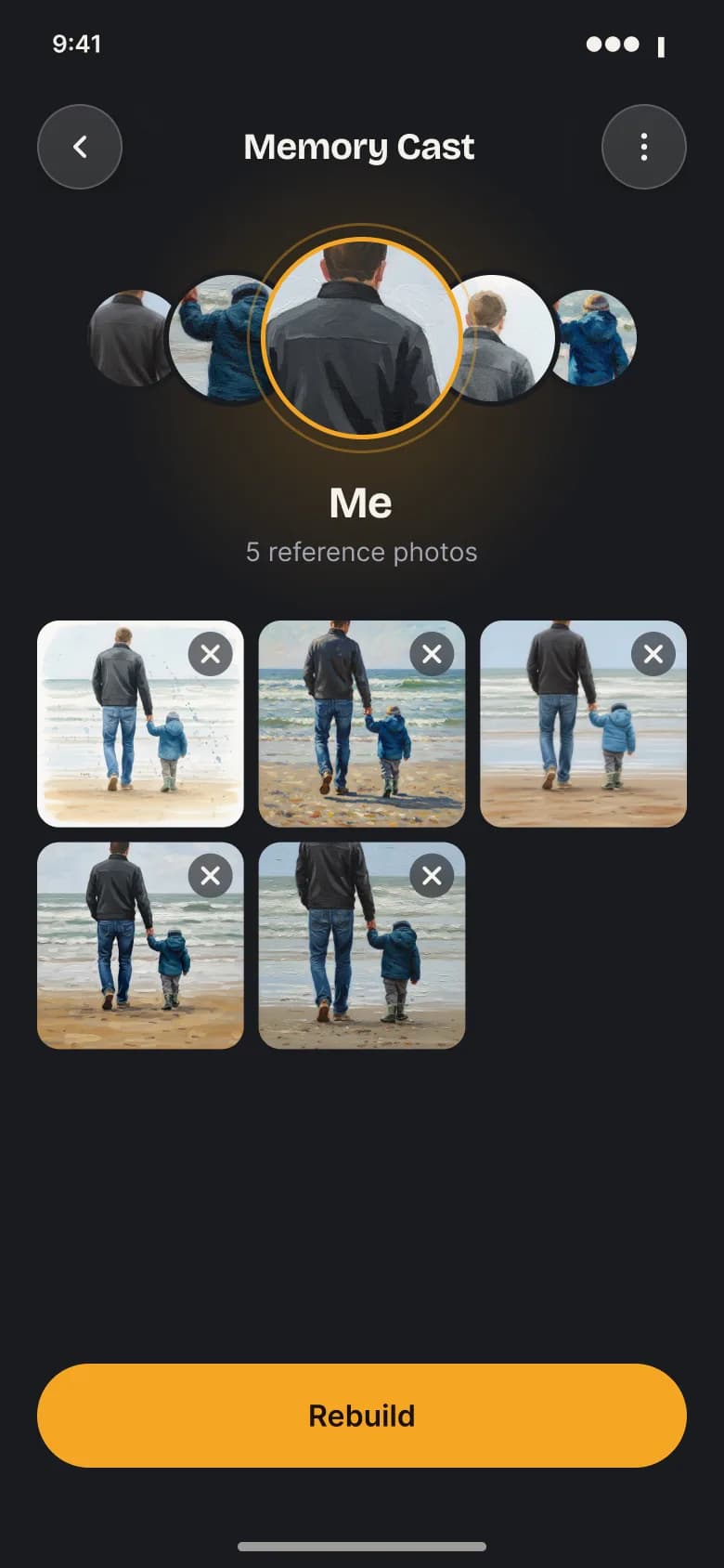 Memory Cast ekranı